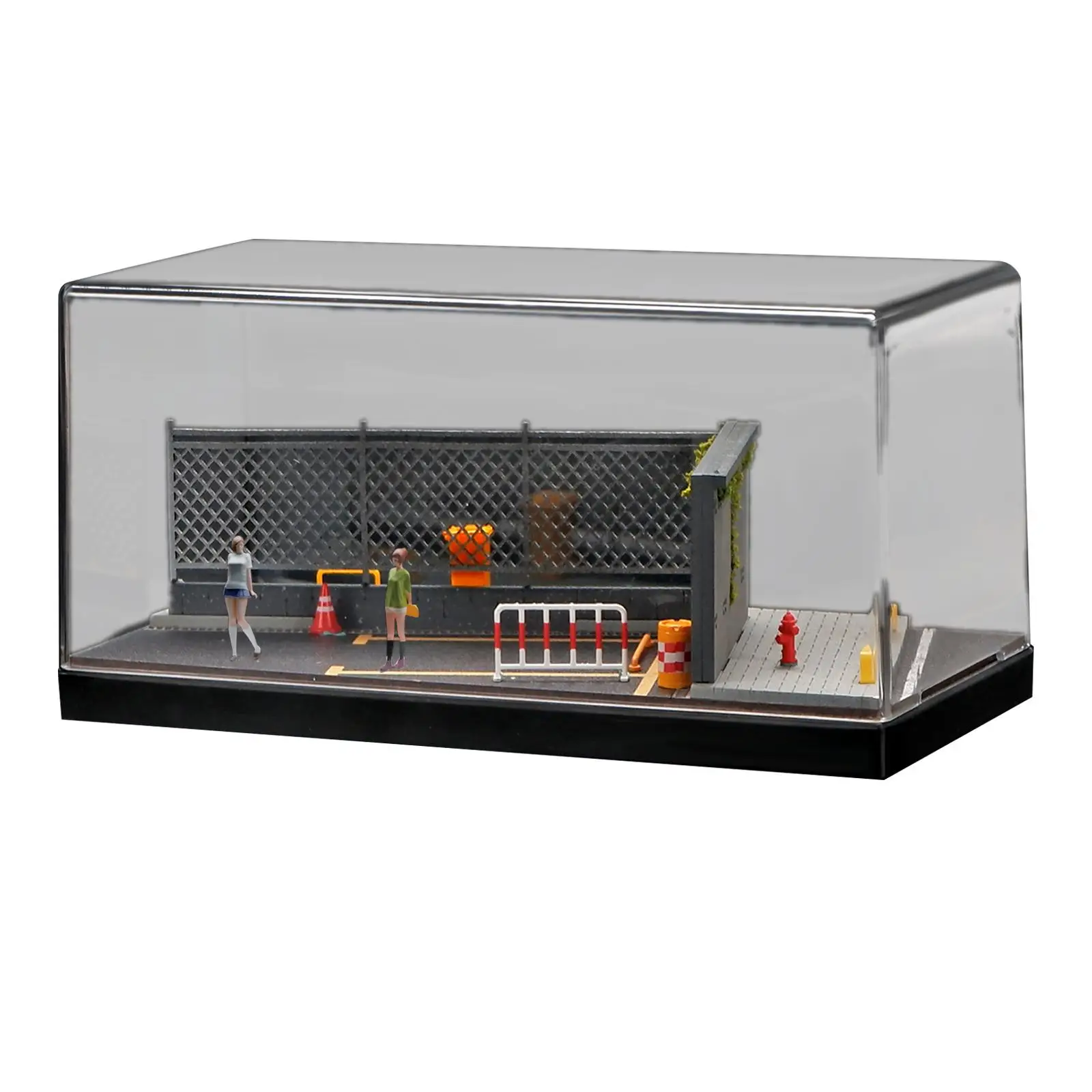Diecast Car Parking Lot Display Box Durable Acrylic Storage Holder for 1 64 Scale Model Cars and Miniature Vehicles