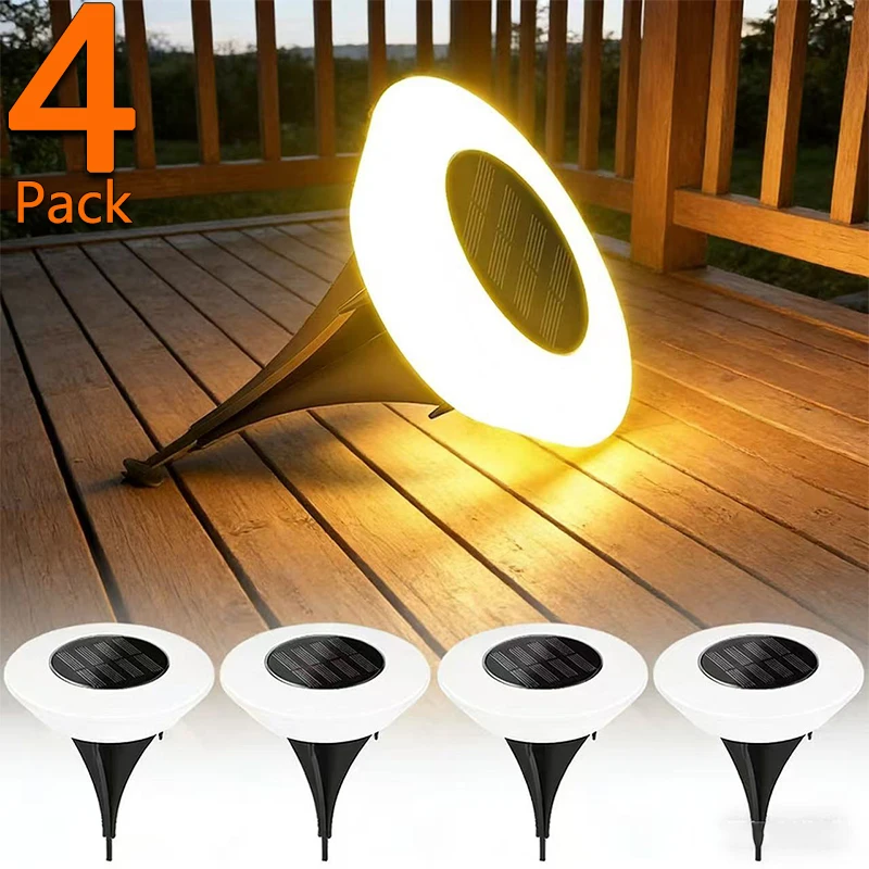 

Solar Ground Light, 1/2/3/4Pack Outdoor Waterproof, Pathway Lights Garden Lamp, Landscape Lighting for Yard Driveway Walkway