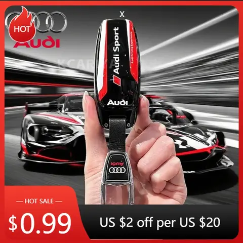 2025 스포티 스타일 ABS 자동차 키 케이스 커버 리모컨 보호 쉘 (아우디 Q8 RSQ8 A6 C8 S6 RS6 A7 S7 RS7 A3 8Y A8 D5 4N RS E-트로용)