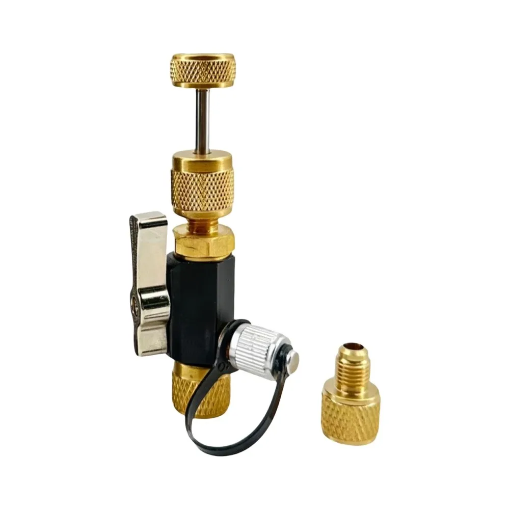 Valve Core Removal Tool 3 Way Vacuum Gauge For R22 R410A For R32 Air Conditioner Refrigerant Maintenance Copper Fitting