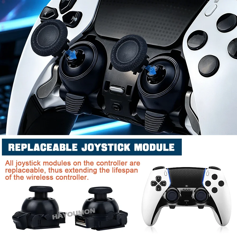 Anti-Drift 3D Analog Thumbstick für PS5 Edge Controller Carbon-Film Joystick-Modul Elektromagnetischer Stick Gaming-Zubehör – Detail 6
