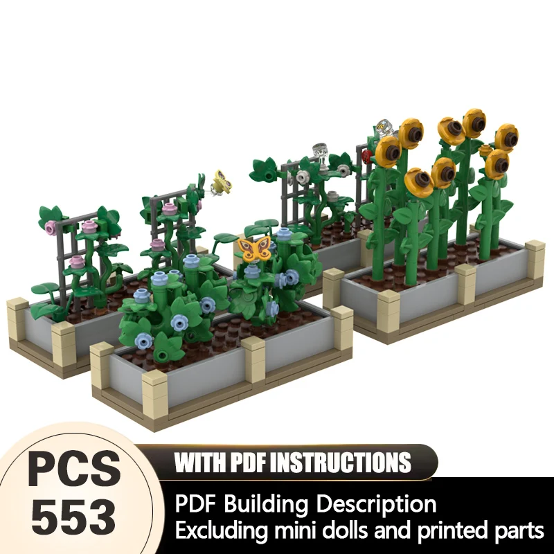 

Creators Plant Series Model MOC Building Bricks Large Planters Modular Technology Gifts Holiday Assemble Children Toys Suit