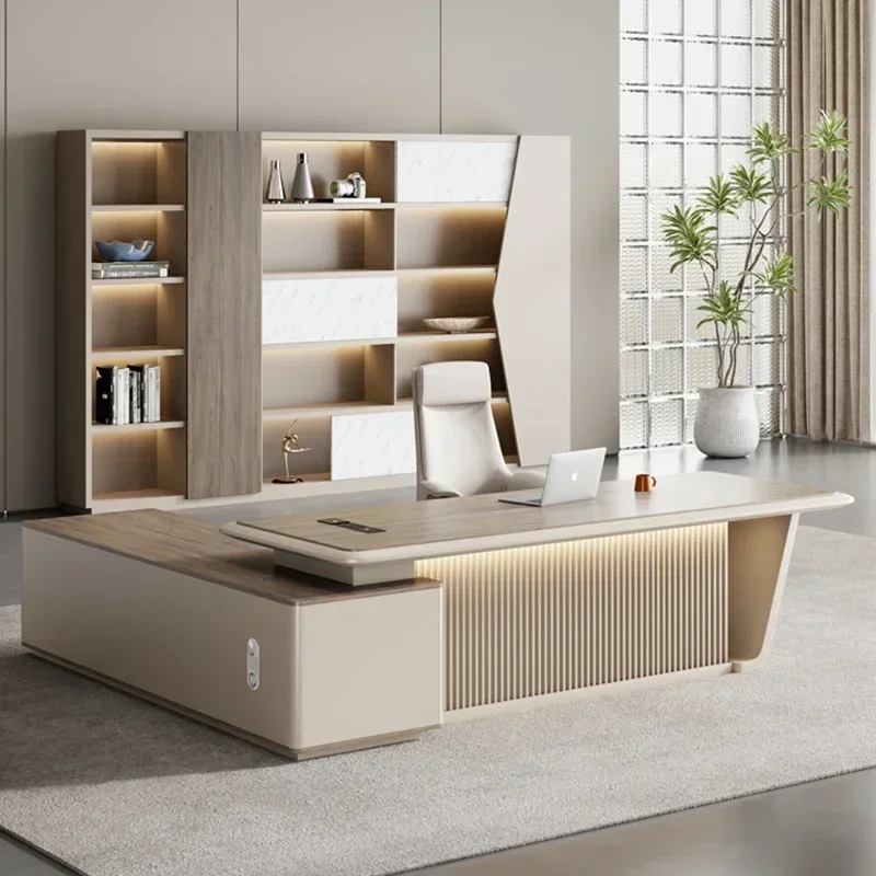 

L-shape Conference Office Desk Work Elegant Gaming Storage Computer Desk Laptop Escritorio Para Compuradora Office Furniture