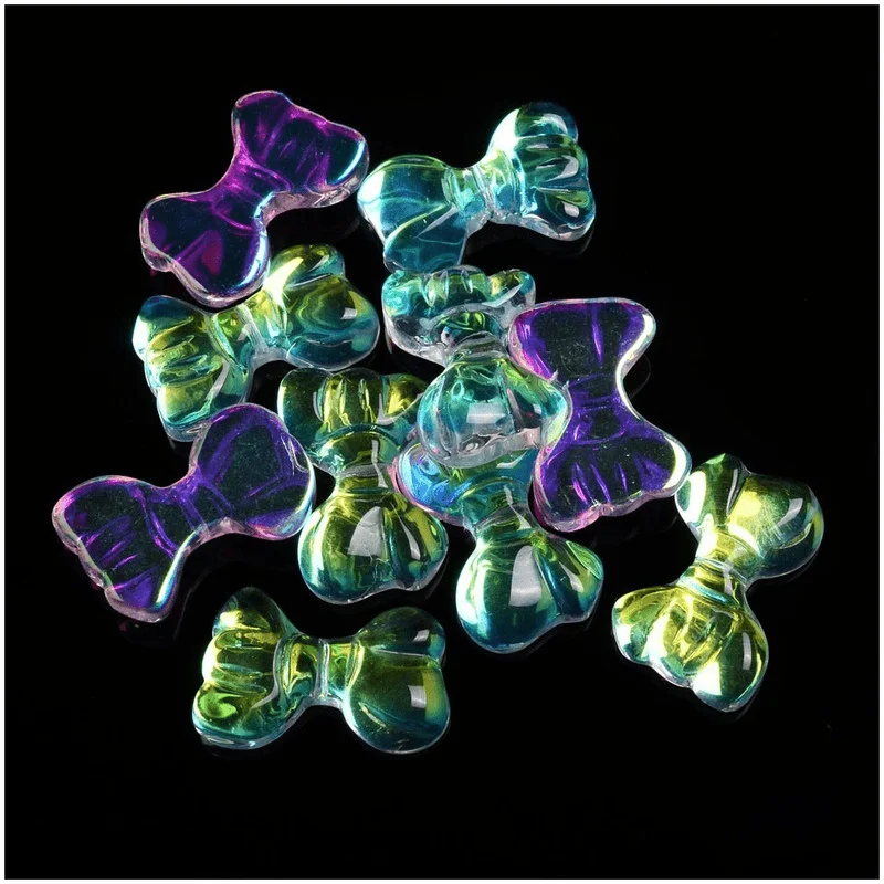 20pcs/lot Mix style AB Colored Glaze Beads Flower Shape DIY Handmade Loose Beads For Jewelry Making