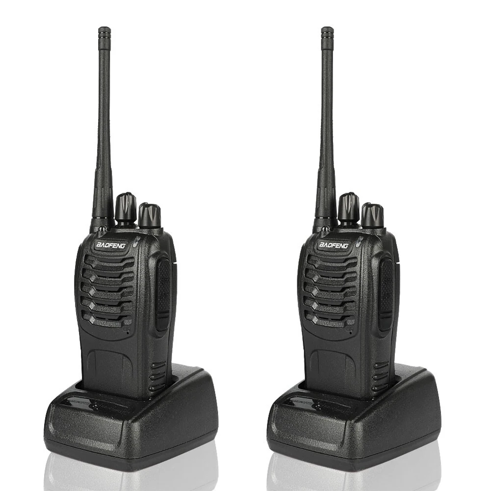 Walkie Talkie de doble banda BF-888S, Walkie Talkie portátil de largo alcance, Radio de caza, Walkie Talkie para acampar y hacer senderismo, 2 uds.
