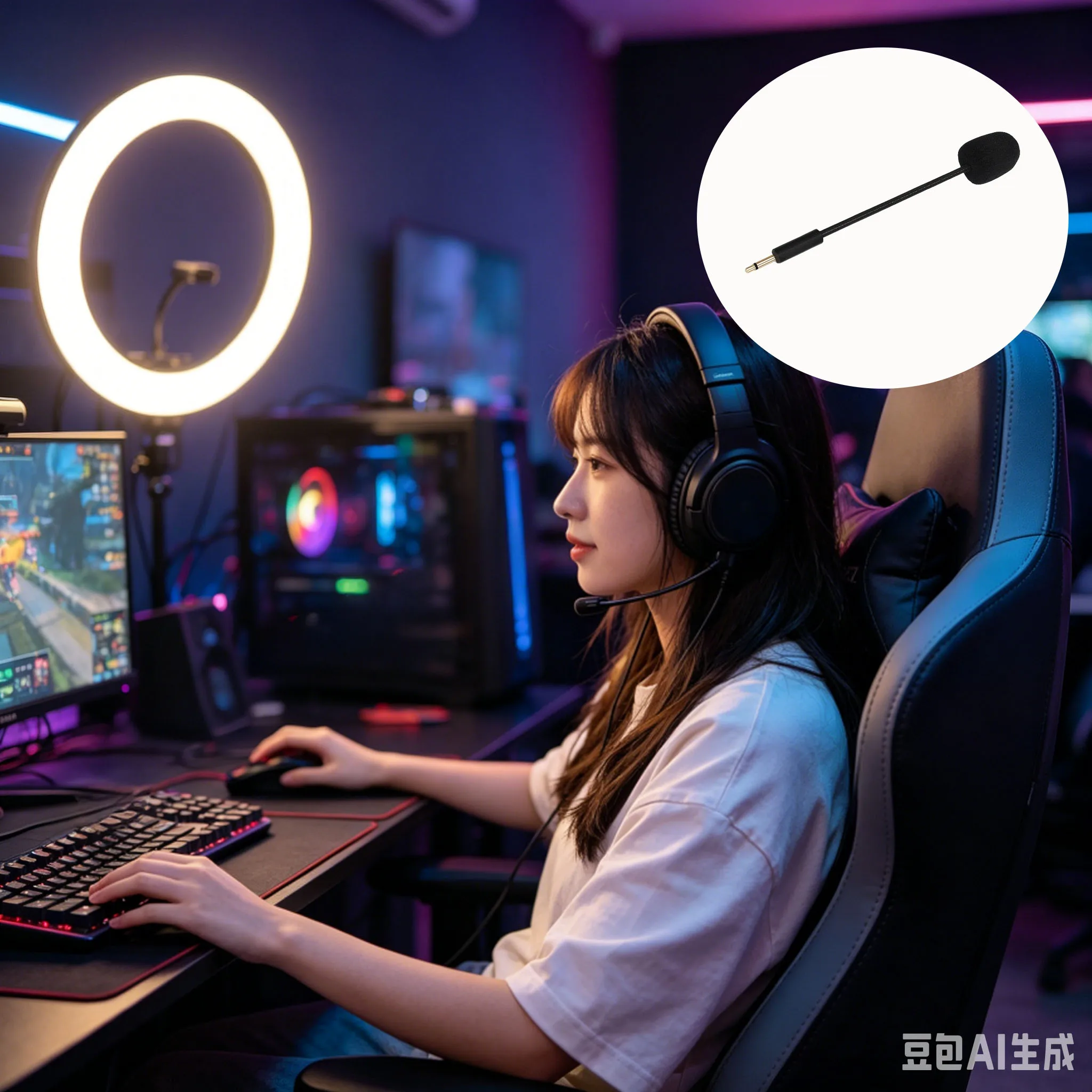 Detachable Boom Microphone For Razer V3 Pro Wireless Headset Mic With Clear Sound Microphone Accessories For Gaming