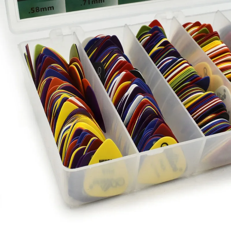 600 pçs alice ap600pq palhetas de guitarra elétrica acústica fosco abs antiderrapante palhetas cores sortidas e espessura atacado