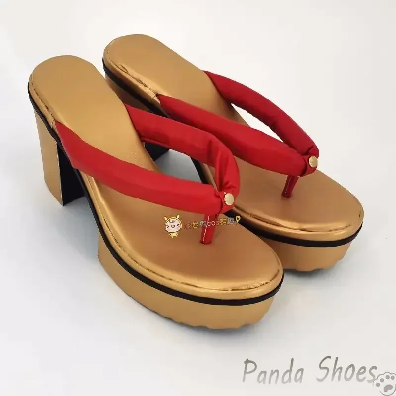 Genshinimpact Raiden Ei Cosplay Shoes Comic Anime Game Cos Clogs for Con Halloween Raiden Shogun Cosplay Costume Prop Shoes
