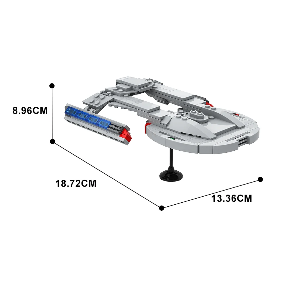 MOC-105250 Space Trek Akira Class Building Blocks Starship TV Series Science Fiction Bricks DIY Creative Toys Children Gift