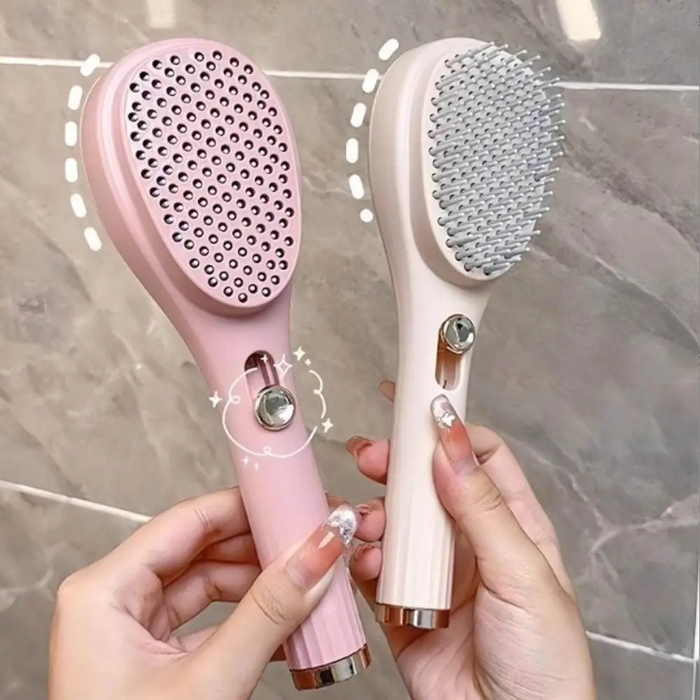 New Portable Retractable Hair Comb Anti Static Self Cleaning Self Cleaning Hair Brush Scalp Massage Comb Styling Tool