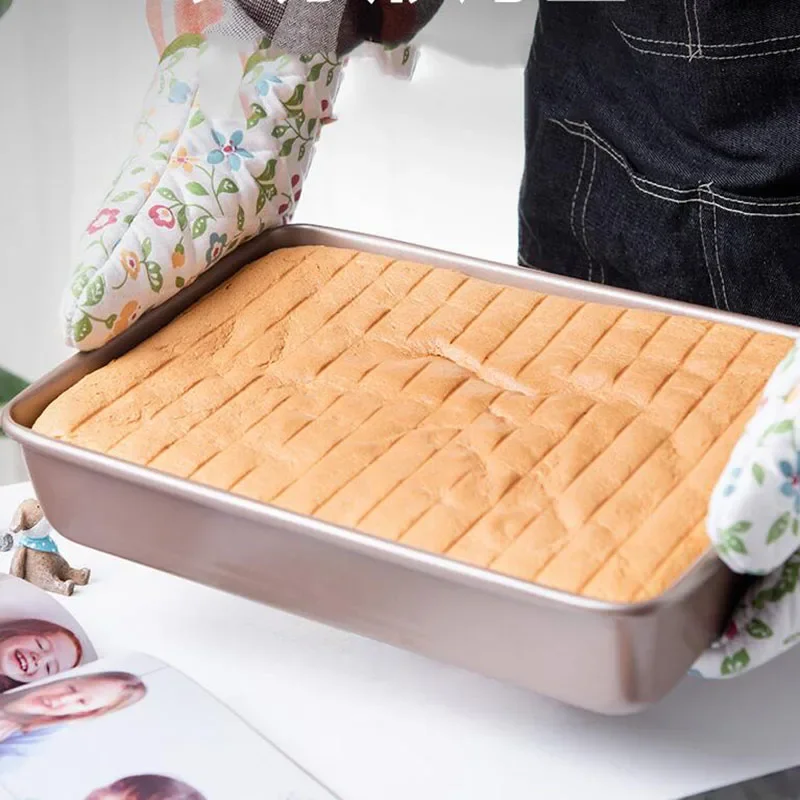 9/11/12.8/15inch Rectangular Baking tray Non-stick Metal Cake Bread Baguette Baking Pan Form Mold For Oven Bakeware