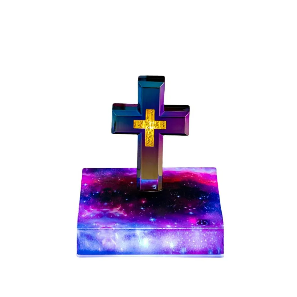 Maglev lamp floating cross floating RGB lamp with multiple colors to freely switch home/office/study/hotel room decoration gifts