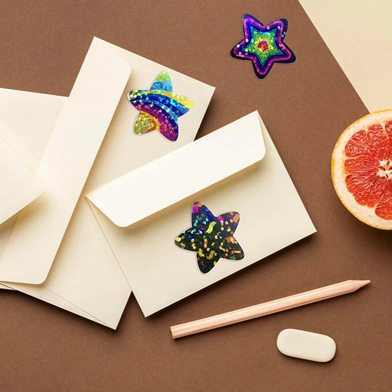 500PCS Self-adhesive Star Space Stickers Reward Decorative Gifts With Sticker Labels 1 Inch