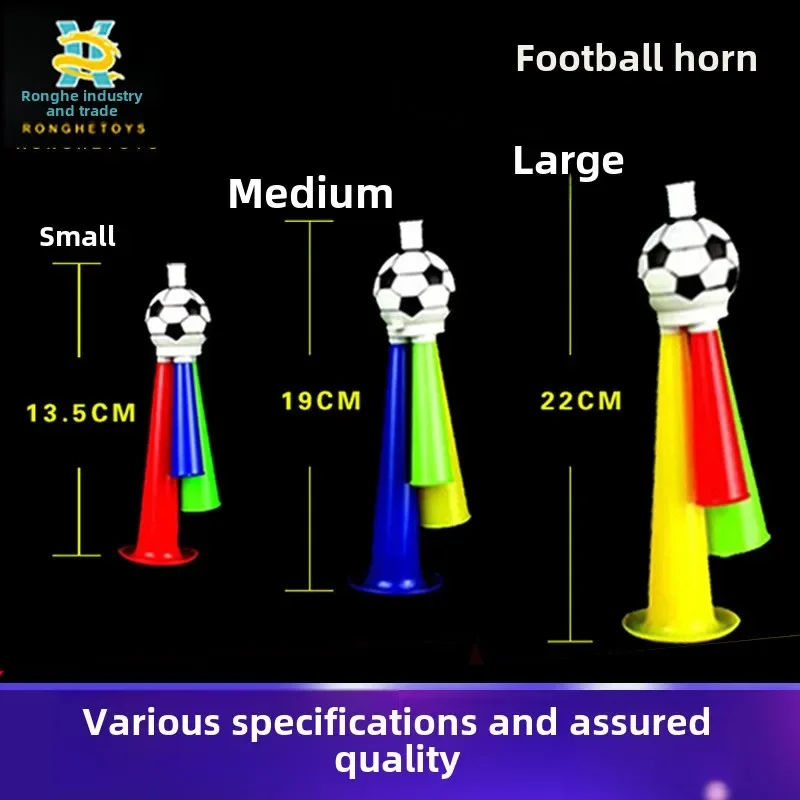 Colorful Three Tubes Cheering High-pitched Voice Horns Soccer Football Horn Party Carnival Sports Games Noice Makers