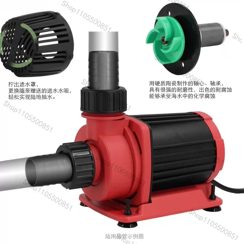 Ultra-quiet fish tank water pump fish pond submersible pump small bottom suction amphibious circulating pump