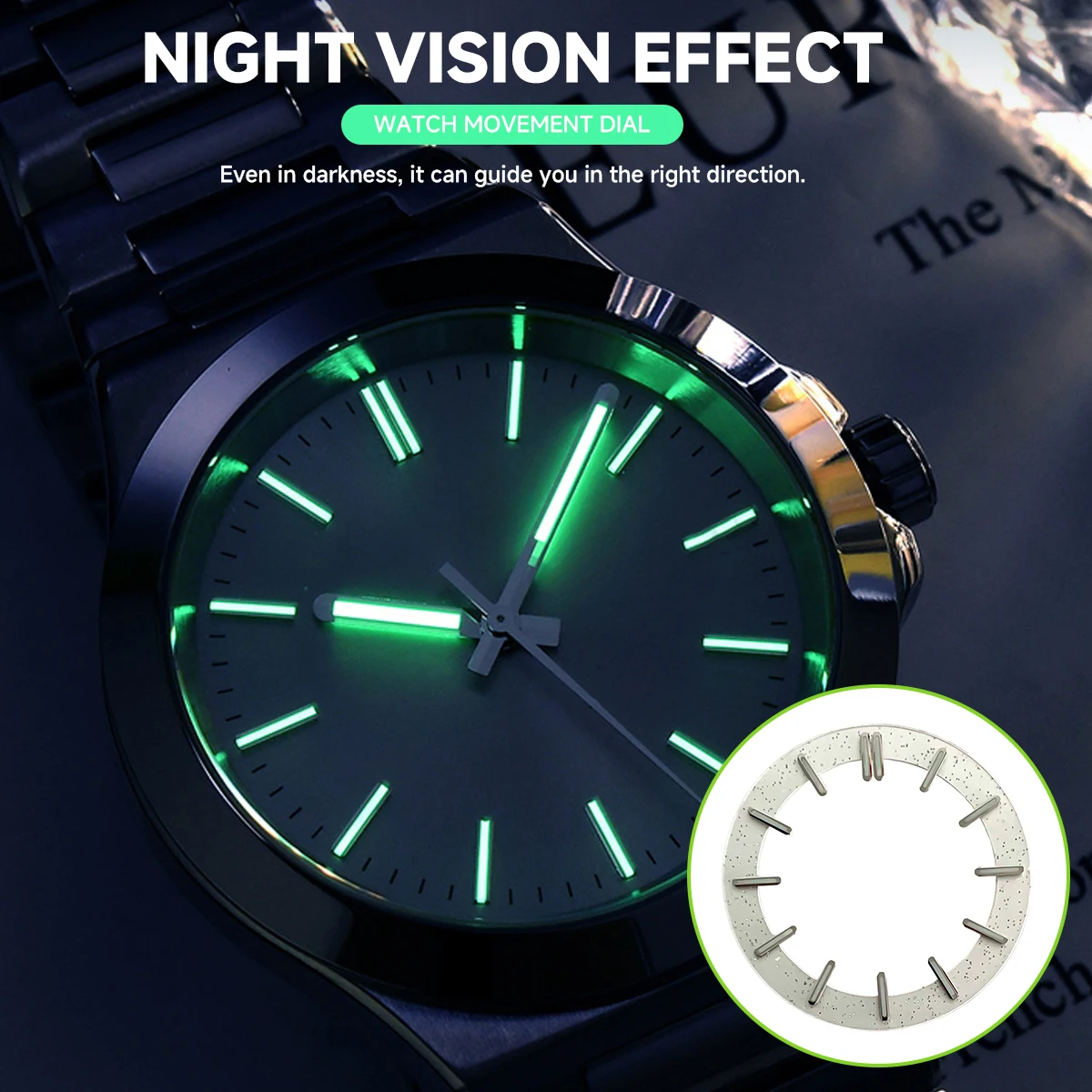 Mods 31.8mm Black White Transparent Skeleton Watch Dial Face Fit NH35 NH36 NH38 NH70 NH71 NH72 Automatic Movement Watch Parts