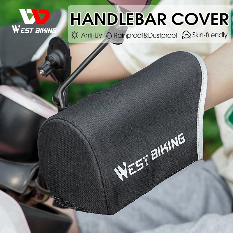 WEST BIKING moto manubrio copertura antivento protezione solare MTB Bike Bar guanti riflettenti Hand ffs guanti da ciclismo per bici