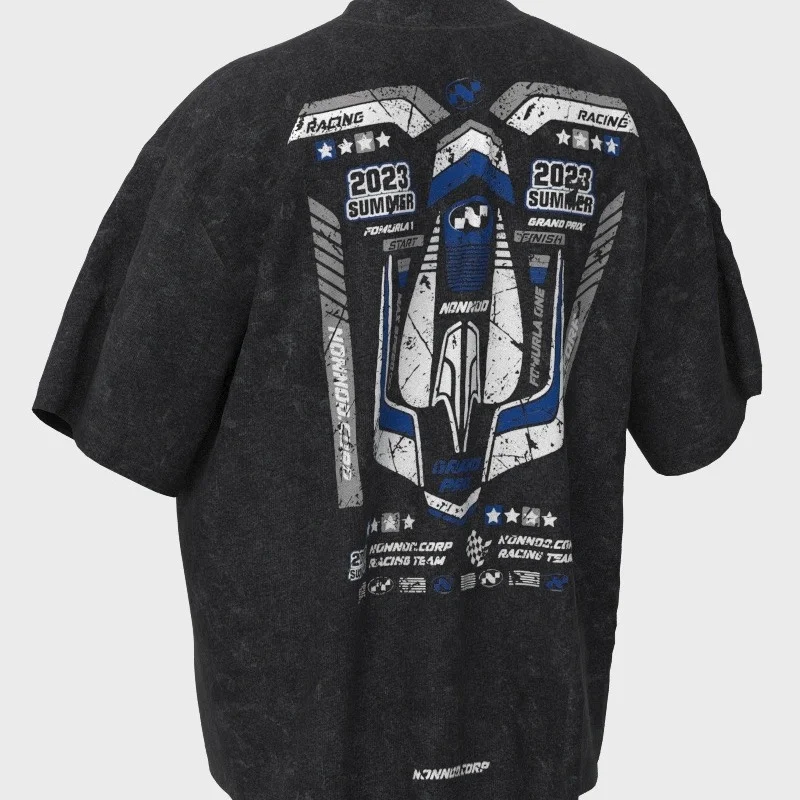 

1:1 High Quality Heavy Duty Washed Vintage T-Shirt Print Mens Womens Casual Oversized Street Fashion Clothing Tops T Shirt