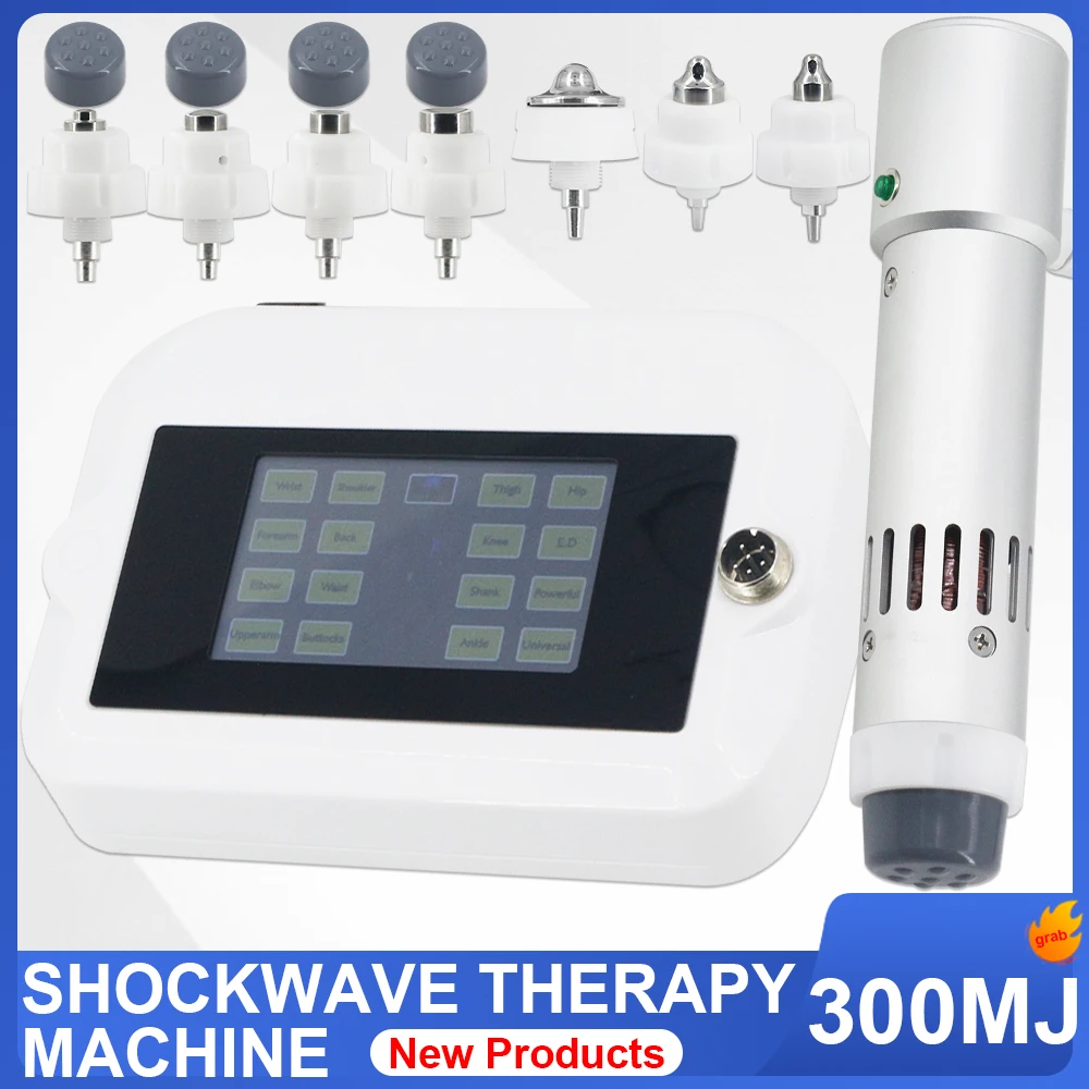 300MJ Shock Wave Therapy Machine For ED Treatment Relieve Wrist Pain Massage High-Tech Handle Physiotherapy Shockwave Massager