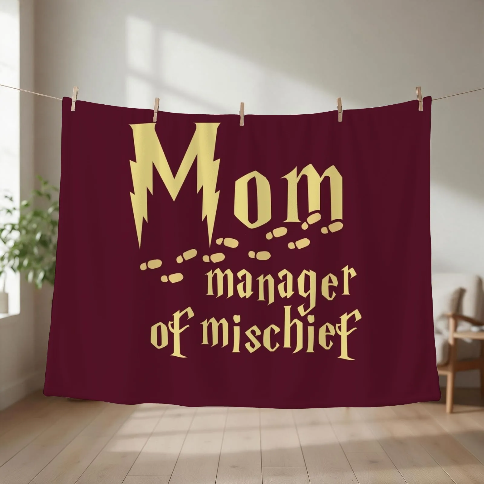 Mom manager of mischief Throw Blanket