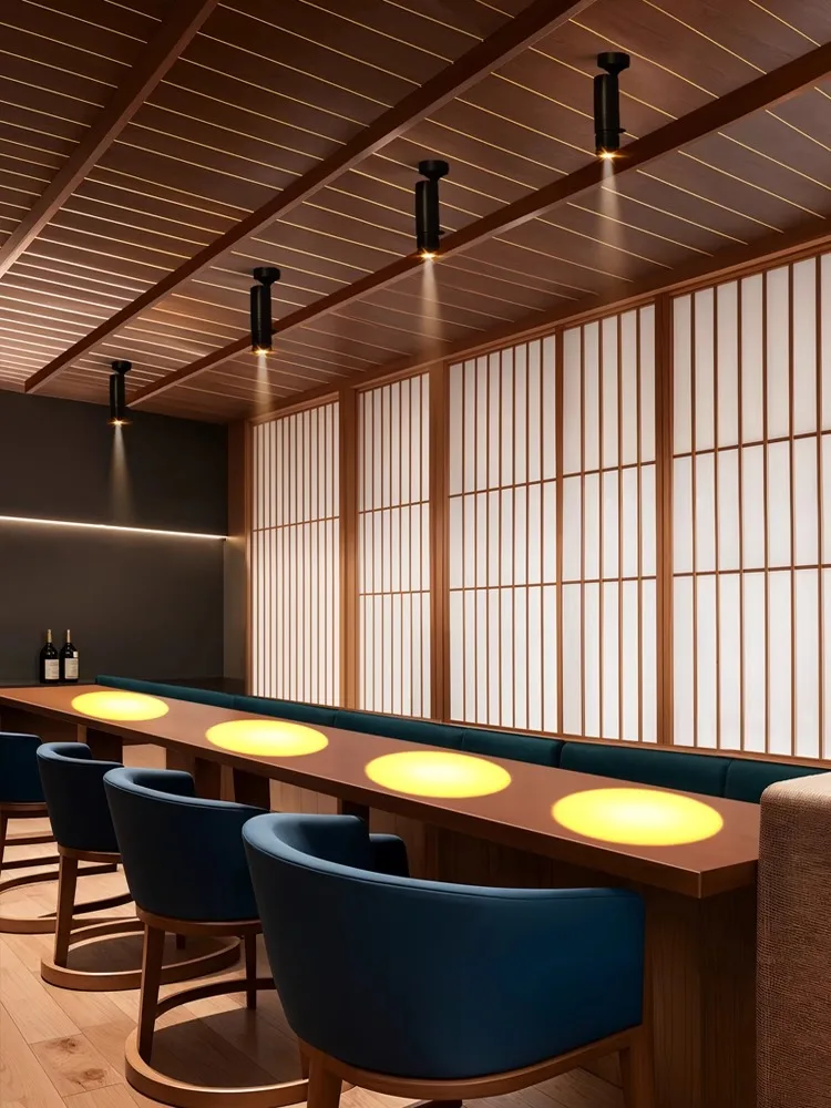 Led Spotlights Adjustable Aperture Size Spot Light Small Beam Angle Atmosphere Track Lamp Commercial Stage Bar Restaurant Foco