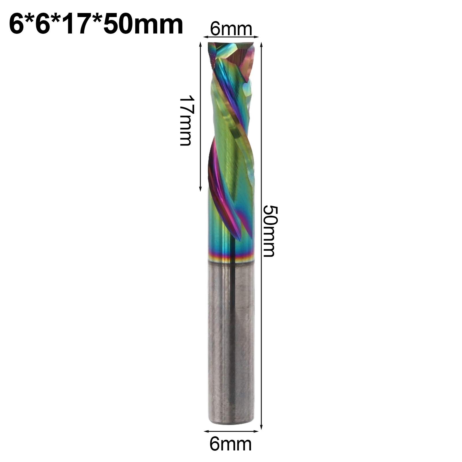Anti-Vibration Cutter Compound Router Bit for dlc Nano-Coating Rust Resistance Seismic Resistance 6.35mm Shank For CNC Machines