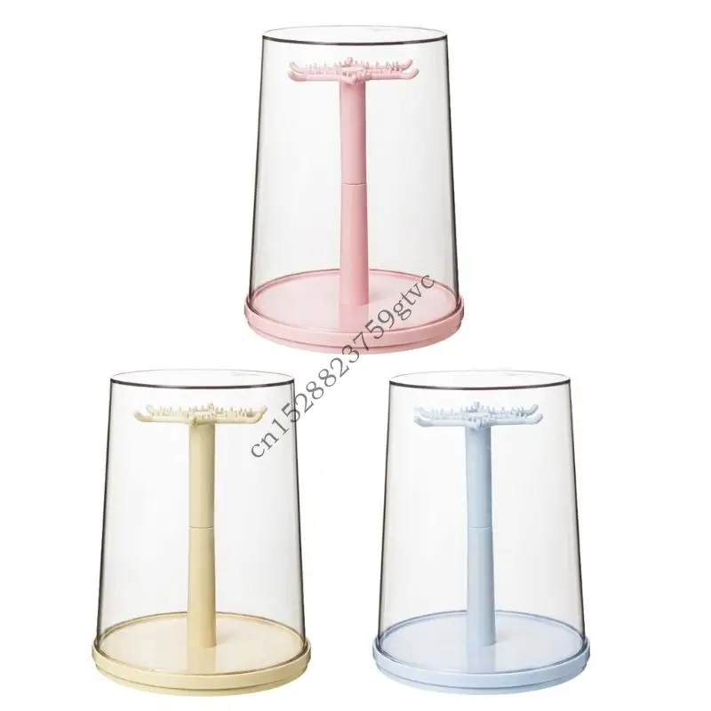 

D0UF 360 Degree Viewing Storage Organizers For Miniature Dolls Clear Plastic Cabinet