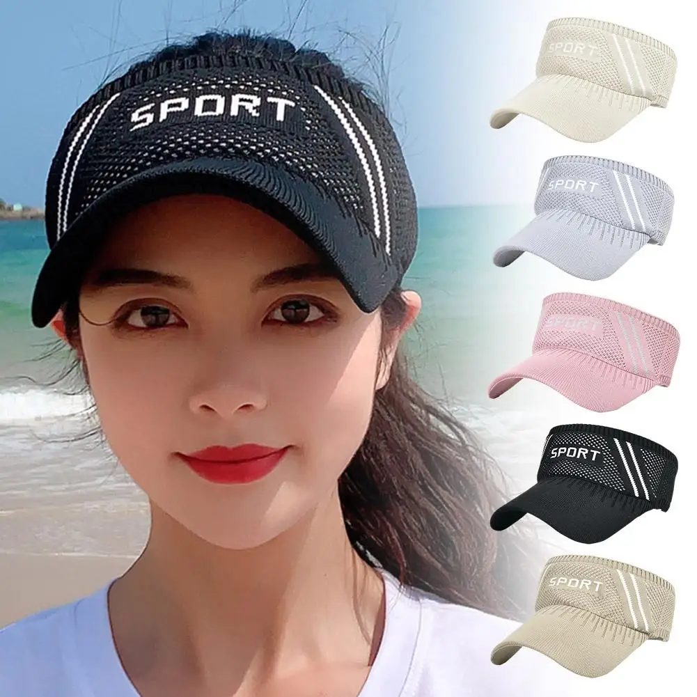 1pcs Summer Hat Women Wide Brim Screen Hat Outdoor Style Empty Sports Top Cycling Cap V5l7