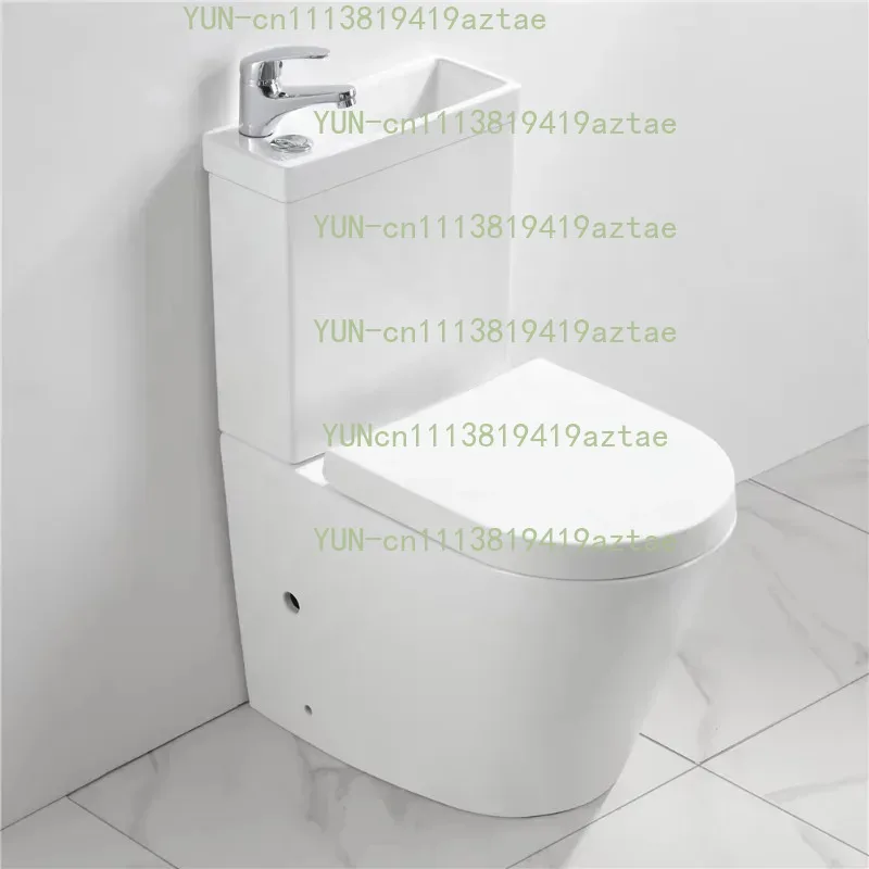 【From China】2In1 Sink Combined Washbasin Bathroom Toilet Space Saving Unit with Faucet and Thick Closed Toil