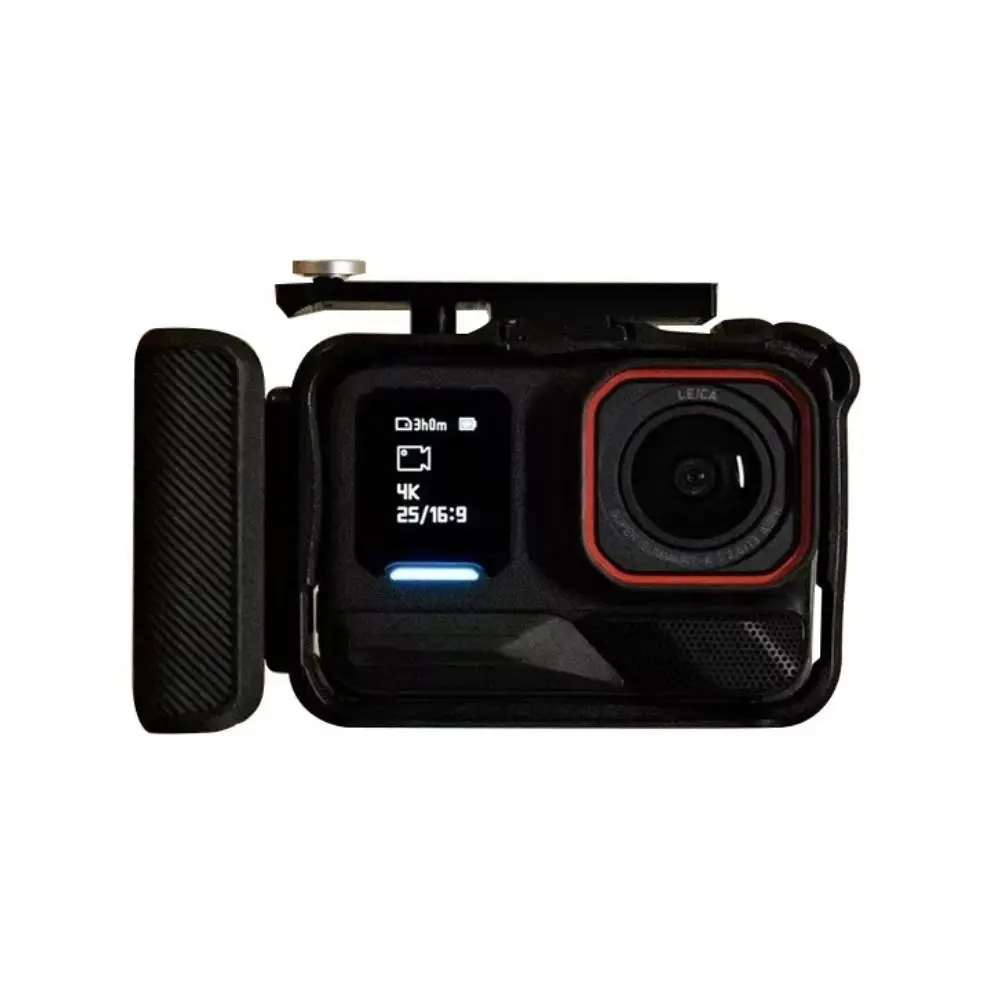 3D Printing Action Camera Grip Handle Quick Release Shutter Button Street Grip Vlog Holder Plastic for Insta360 Ace Pro 2