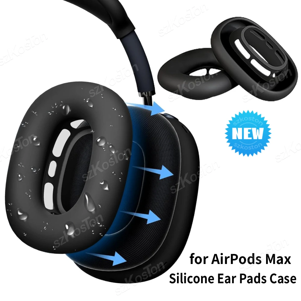 Étui pour écouteurs AirPods Max, housse de protection en silicone souple, résistante à la sueur et lavable, pour accessoires AirPods Max