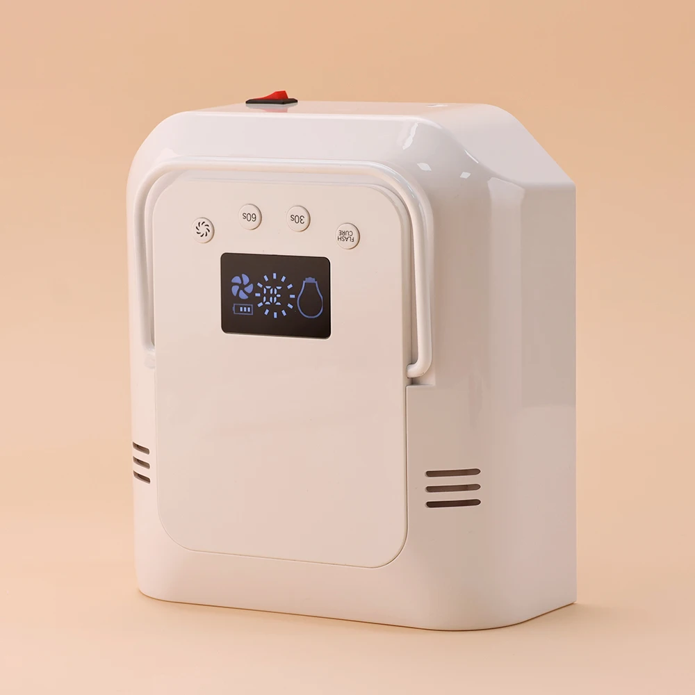 

2026 108W flash curing professional portable rechargeable cordless UV LED nail lamp with cooling fan for nail art, nail repa