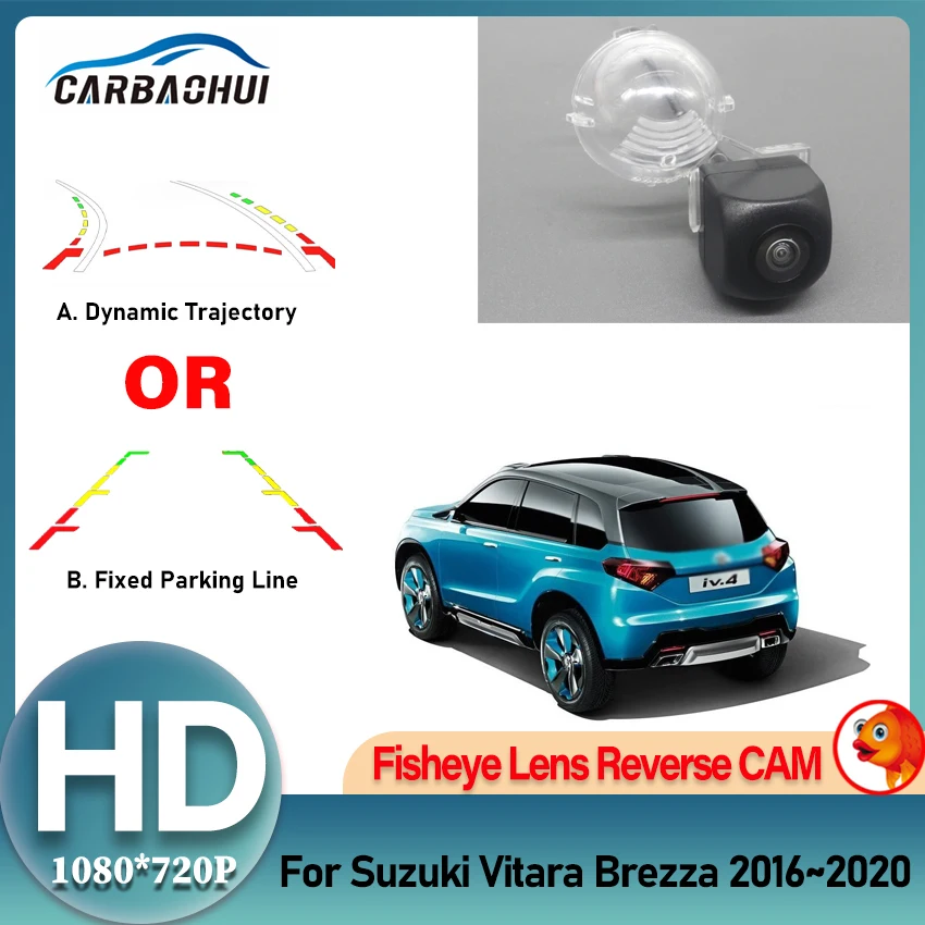 Камера заднего вида для Suzuki Vitara Brezza 2016 2017 2018 2019 2020 CCD, лицензия ночного видения, камера заднего вида, объектив «рыбий глаз»