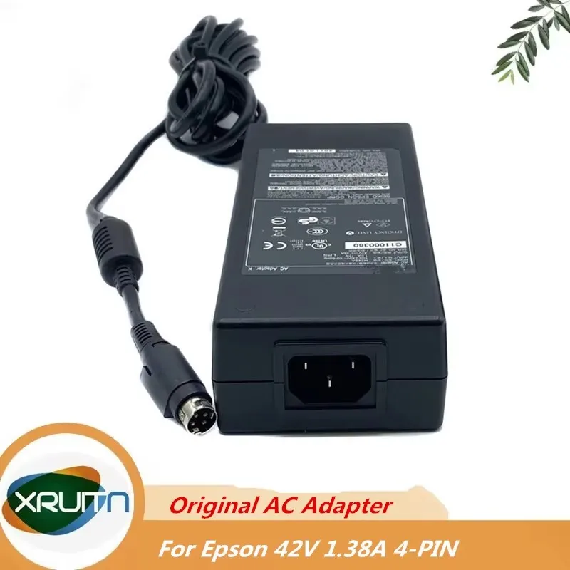 

Original 42V 1.38A 58W M248A For EPSON C3500 TM-C3500 100-240V 50/60hz 1.6A 72W Series 4 Pin Plug Printer Parts