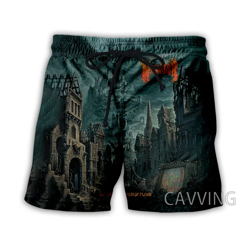 Shorts de praia rock de microfibra masculino e feminino, shorts casuais de férias secagem rápida, nova moda, estampa 3D, verão