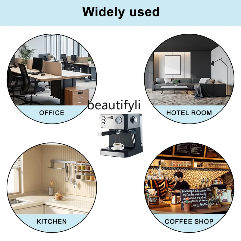 Household semi-automatic steam milk foam High pressure concentrated Coffee machine