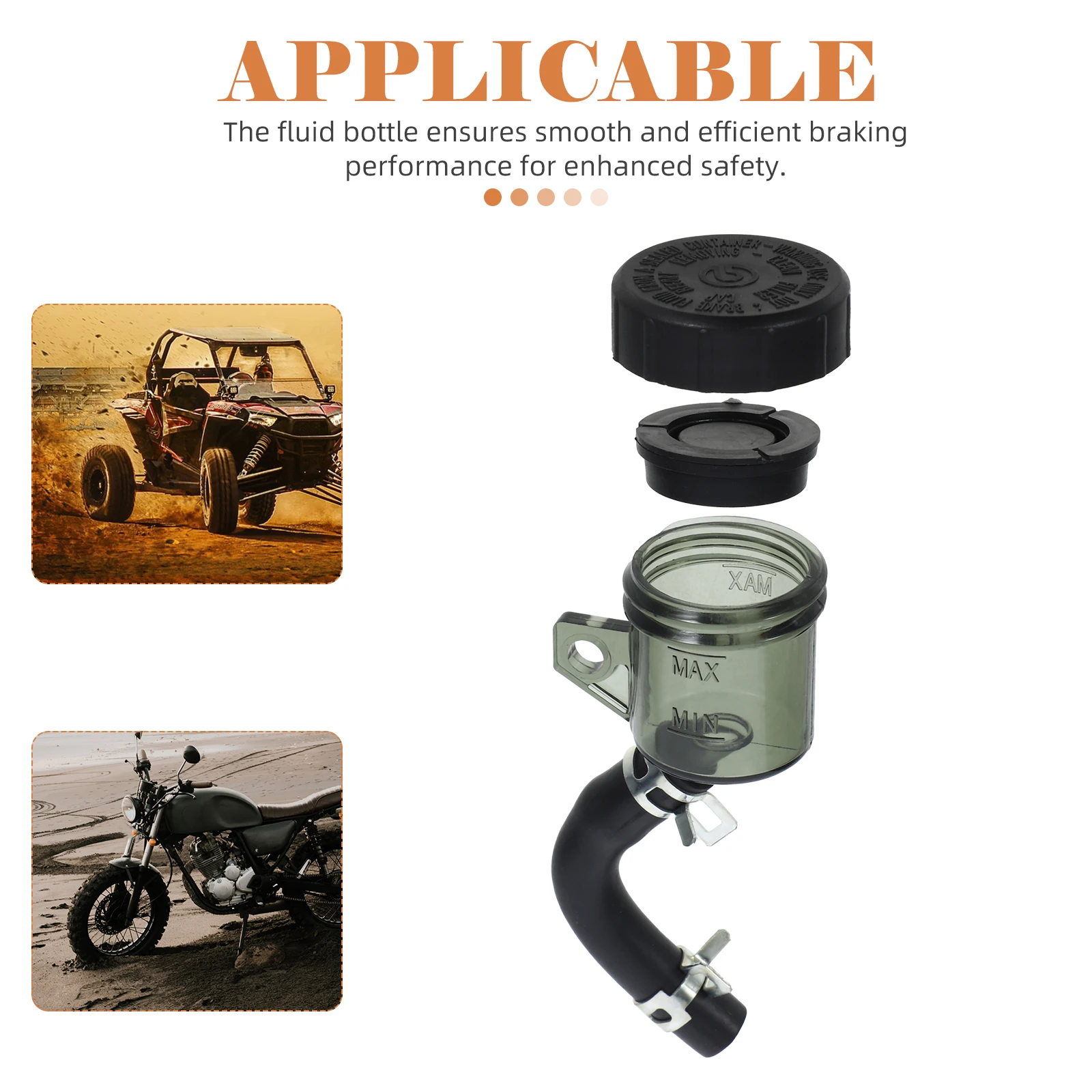 

Brake Pump Oil Bottle Front Fluid Reservoir Motorcycle Round for Cylinder Plastic Cup
