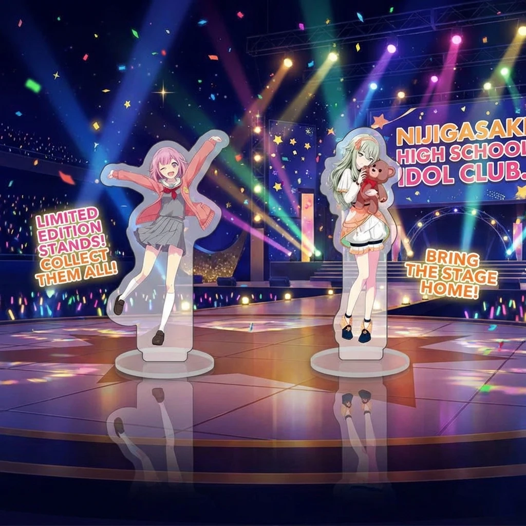 

8cm World Project Acrylic Stand Figure Hatsune Miku Kagamine Rin Anime Creative Desktop Decor Collectible Gift for Fans