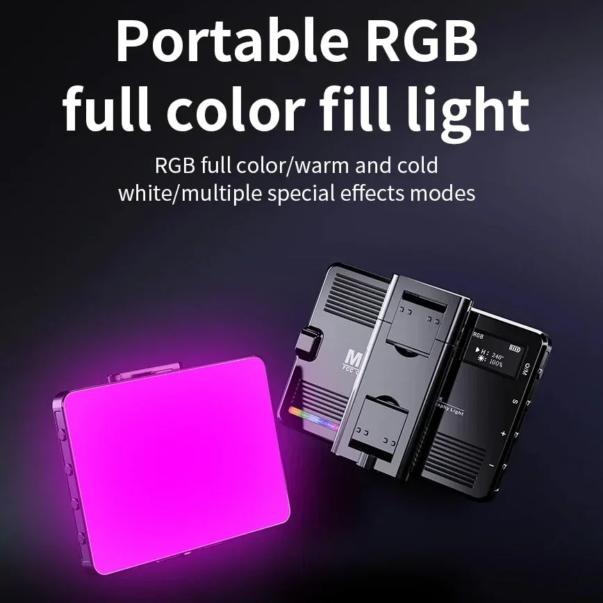 SHIYAN M15 M16 3000K-9900K Portable RGB LED Light Handheld Video Selfie Photo Fill Soft Lamp Lights For Camera Phone Laptop