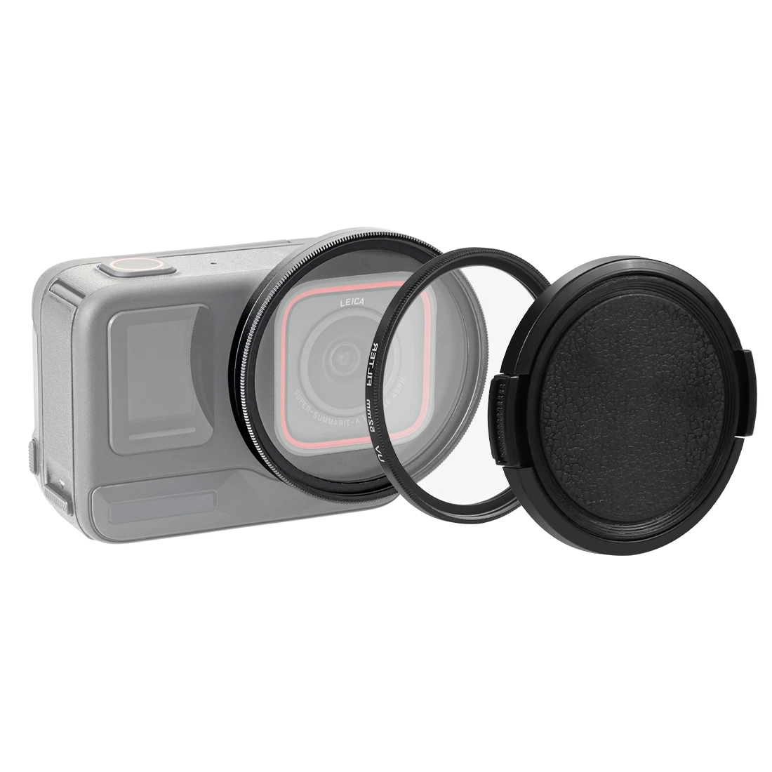 PULUZ 52mm UV Lens Filter Adapter Ring with Lens Cover For Insta360 Ace Pro Lens Adapter