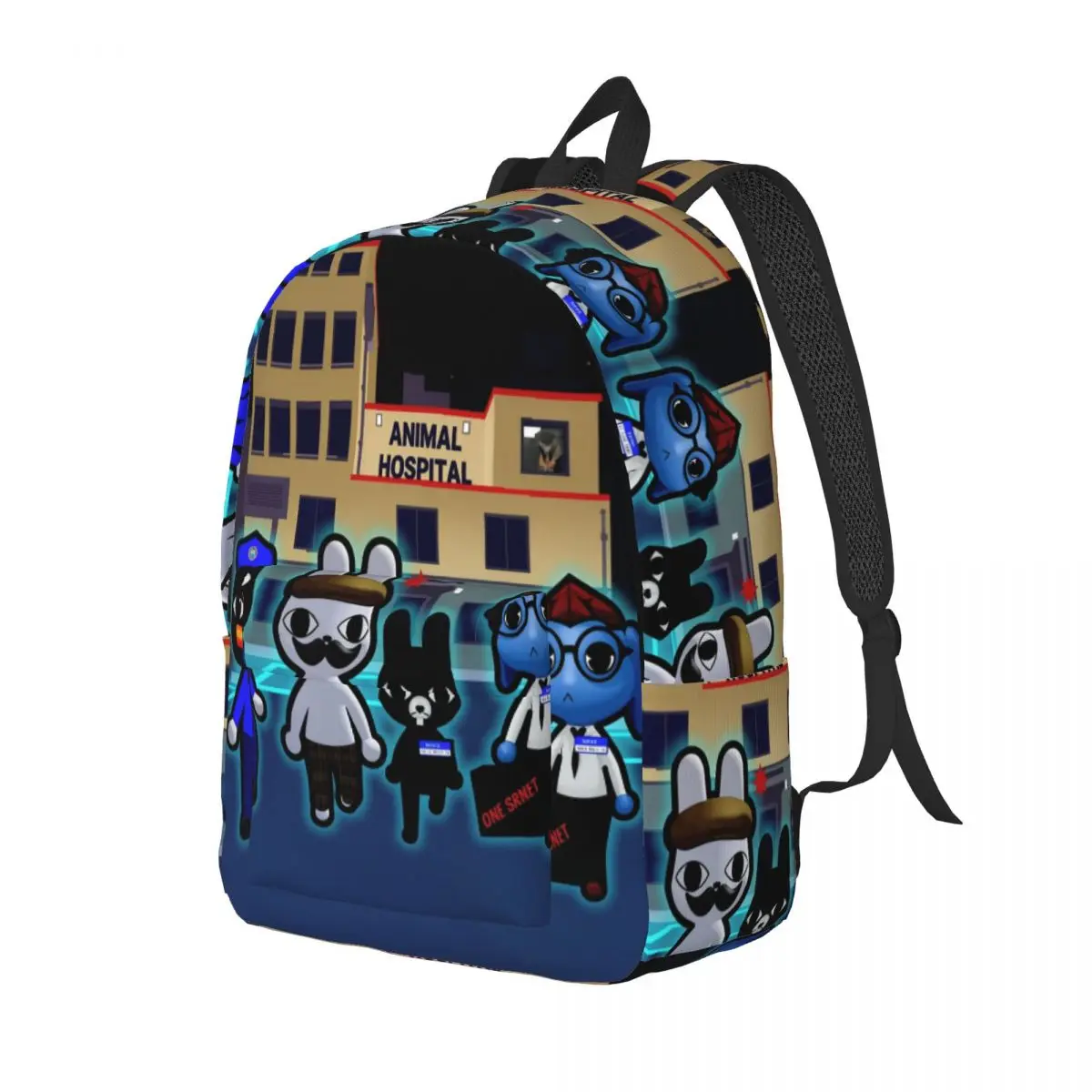 Animals Hospitals Anomaly Cat Dog Backpack Elementary High College School Student Bookbag Men Women Daypack Sports