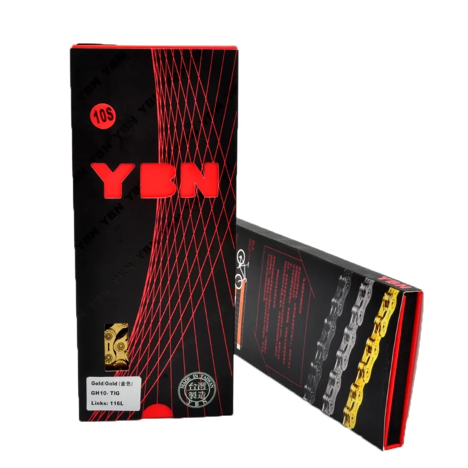 YBN X10 X11 X12 Mountain Bike Ultra-light Chain 11-12speed Golden Black Color 126L Suitable for SHIMANO SRAM