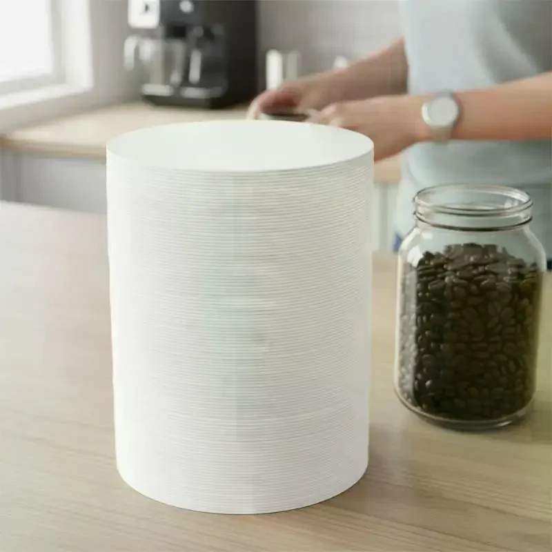 Coffee Paper Filter for Espresso Maker Fits 51 53 54 58mm 100/500Pcs  Unbleached Designed for Café Home Quick Brewing