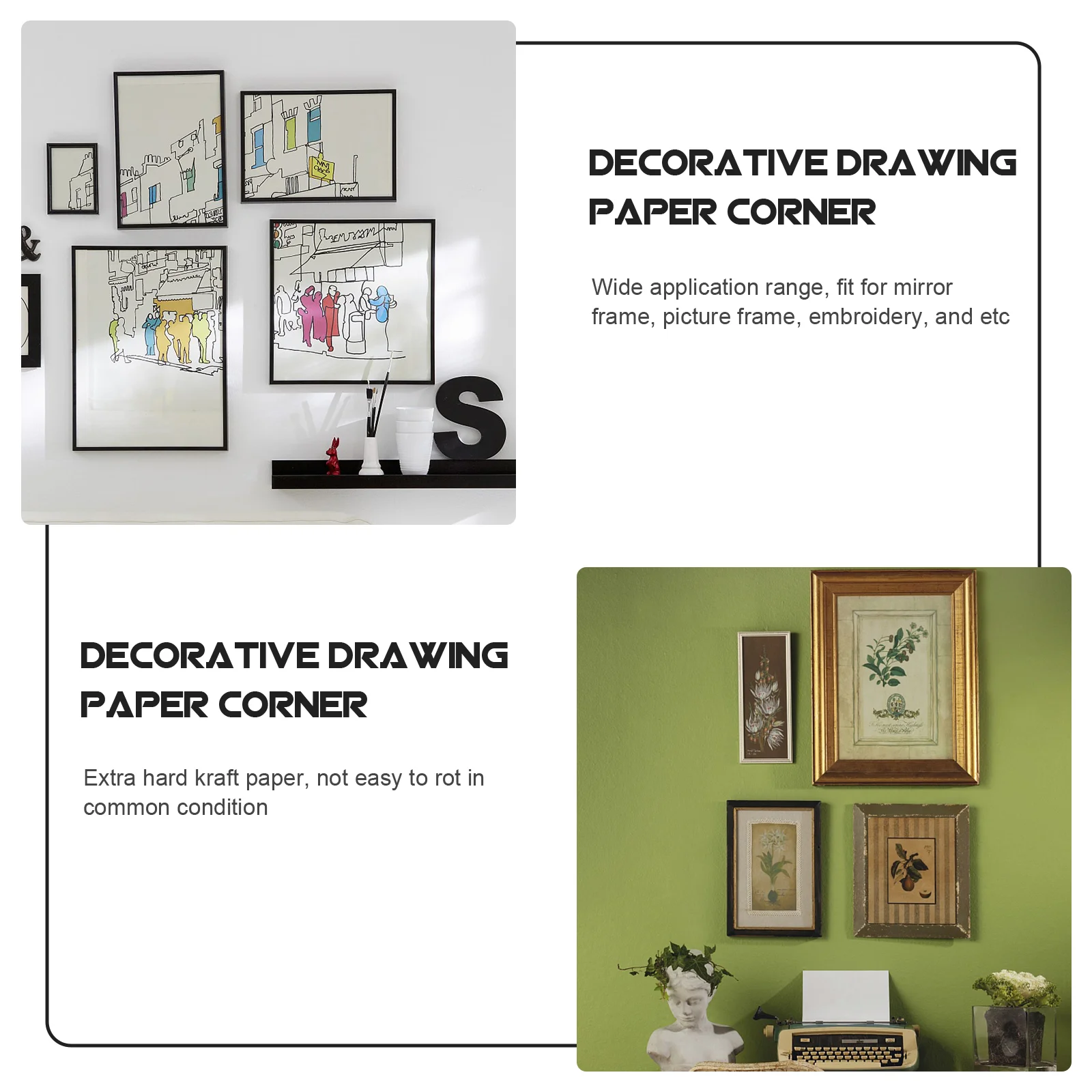 100 PCS Picture Frame Paper Corner Protector for Safety Guard Cardboard Bend Protectors Packing