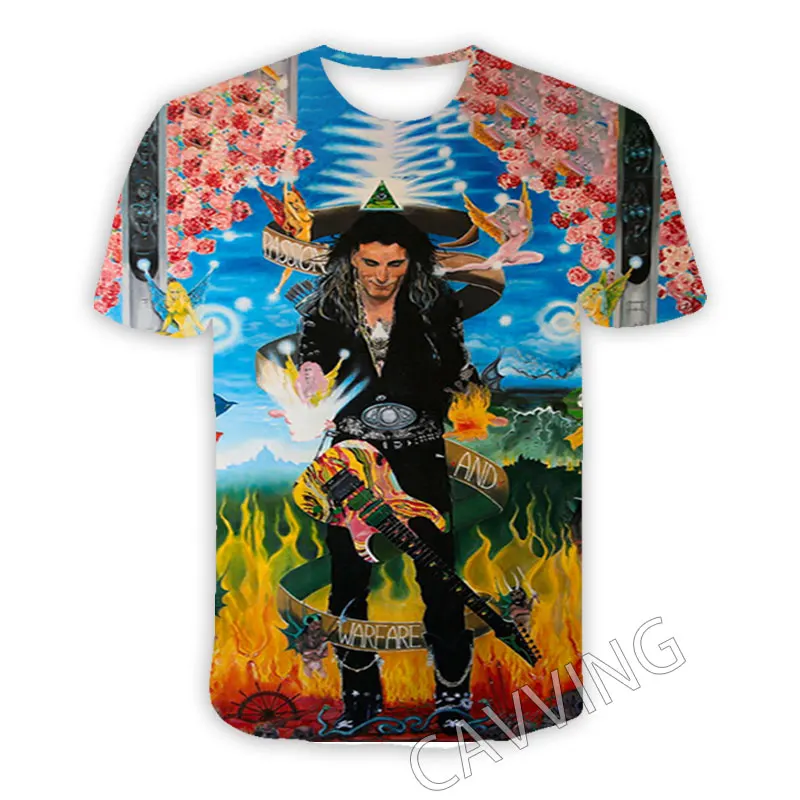 CAVVING 3D Printed Steve Vai Casual T-shirts Hip Hop T Shirts Harajuku Styles Tops Clothing for Men/women
