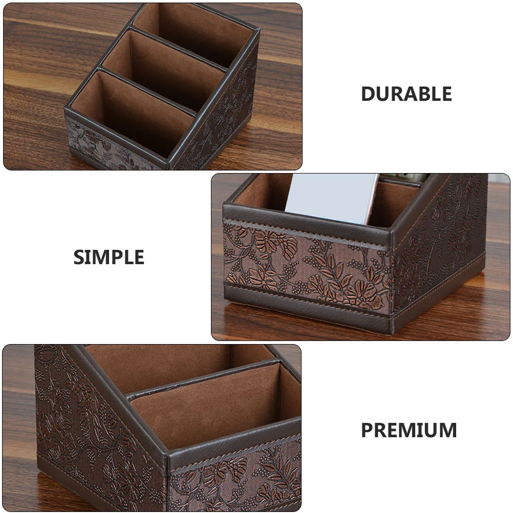 1pc Retro Storage Box For Remote-Control Unit Holder Controller Container Classify Sundries Organizer Home Supply