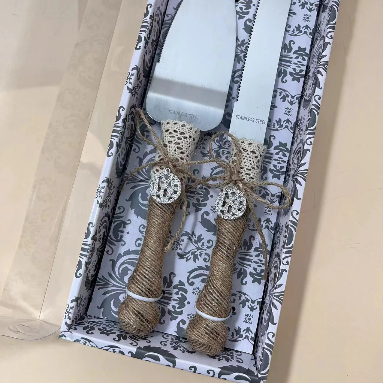 Metal cake knife Set of 2 Wedding party pizza bread shovel Dessert pastry knife Cake Cheese divider Baking tools