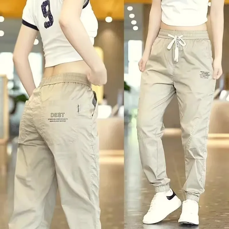 Qui Dry Ice Silk Men's Casual Pants Summer Thin Breathable Sport Dirt Resistant Wearable Long Trousers for Working