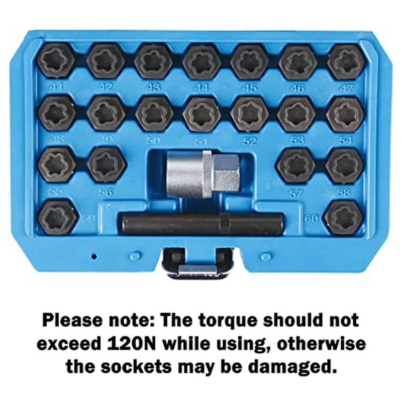 휠 잠금 너트 키 키트, 휠 잠금 너트 소켓 어댑터 세트, 휠 도난 방지 러그 너트 제거 도구, 22 개