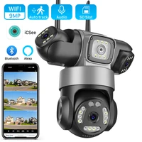 ICsee cámara IP PTZ inalámbrica 8K 15MP 3 lentes 3 pantallas 9MP 4K Audio bidireccional WiFi cámara de vigilancia de seguridad CCTV para exteriores